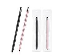 BTACGWP Silicone Touch Screen Pen 2 Pack Black & Rose Gold - Double Headed Design, Ergonomic Grip, Scratch Resistant for Screens