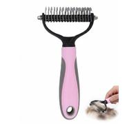 BTACGWP Undercoat Brush for Dogs & Cats - 1 Piece Pink | Gentle Curry Comb Removes Loose Undercoat, Minimises Seasonal Hair Loss & Nourishes Skin Gentle