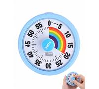 BTACGWP Visual Timer for Kids, 1 x Blue, 60 Min Countdown & Magnetic Back - Clear Progress Indicator Regulates Daily Routine, Promotes Self-Control & Makes Learning Easy