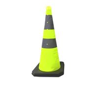 BTAISYDE Collapsible Traffic Safety Cones, Multi Purpose Pop-up Waterproof Traffic Cones with Reflective Collar for Parking Lot，Driveway, Driving Training Etc,Green,70CM
