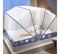 BTAISYDE Folding Mosquito Net Tent Canopy Curtains for Beds Pop Up King Size Portable Netting with Bottom Baby Adults,B,135 * 190cm