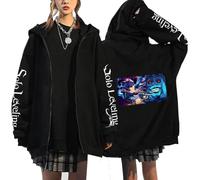 BTAISYDE Solo Leveling Anime Zip Up Hoodie, Black Long Sleeve Sweatshirt, Unisex Casual Jacket (Black 1,L)