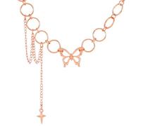 BTAKANPP 4 Piece Heart Necklace Korean Version Cold Style Tassel Choker Clavicle Chain Internet Temperament Necklace, C, One Size