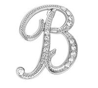 BTAKANPP Backing for Set With Diamond Brooch 26 English Letter Brooch Locking Clasps for, B, One size
