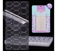 BTArtbox Nail Sticky Tabs, 10 Sheets, 15 Sizes for Press On Nails, 300pcs