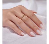 BTArtbox Press On Nails, Cream Puff, Short Almond, White, 32Ct