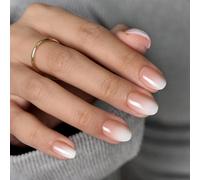 BTArtbox Press On Nails, Peach Ombre, Extra Short Almond, 32Ct