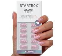 BTArtbox Press On Nails - Sugar Pop, Lamp-Curable 3D Polka Dot Glitter False Nails with Glue and Adhesive Tabs, Square Stick On Nails for Women in 16 Sizes - 32 Soft Gel Fake Nail Kit