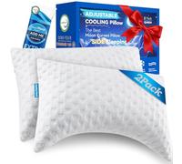 btasleeep Side Sleeper Pillows Adults Neck and Shoulder Pain, Cooling Adjustable Memory Foam Pillows for Sleeping, Soft Bed Pillows Queen Size Set of 2, Curved Pillow with Extra Foam