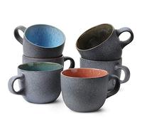 BTaT- Coffee Mug Set of 6, 14 oz (415ml) Ceramic Cups, Mugs for Coffee