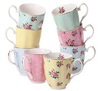 BTaT- Royal Coffee Mugs, 12 oz, Set of 8, Porcelain Bone China, Tea Mug, Large Coffee Mugs for Coffee Cups Set, Tea Cups