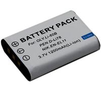 BTBAI 2x D-Li78 Battery For DLi78 D-L178 DL178 Optio L50 M50 M60 S1 V20 W60 W80 EN-EL11 NP-BY1 Digital Camera Battery k1a