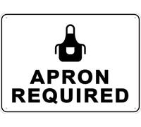 Btbaspa Apron Required Sign 8X12 Inch Rust Free Aluminum Easy to Read & Sturdy Keep Out Outdoor Metal Signs for Home Farm Yard