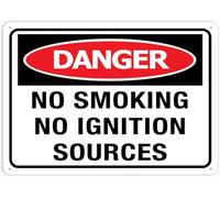 Btbaspa Danger No Smoking No Ignition Sources 12x16 Inches Rust Free Aluminum Easy to Read & Sturdy Keep Out Outdoor Metal Signs for Home Farm Yard