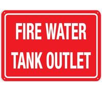 Btbaspa Fire Water Tank Outlet Sign 12X8 Inch Tin Sign
