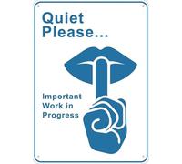 Btbaspa Important Work in Progress Sign Outdoor Metal Sign - 12x16 Inches Metal Signs for Business, Workplace, Office, Home, Delivery Signs, Road Signs, Garden Signs