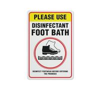 Btbaspa Please Use Disinfectant Food Bath Sign Outdoor Metal Sign - 12 X 8 Metal Signs for Business, Workplace, Office, Home, Delivery Signs, Road Signs, Garden Signs
