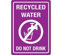 Btbaspa Recycled Water Do Not Drink Outdoor Metal Sign - 12x16 Inches Metal Signs for Business, Workplace, Office, Home, Delivery Signs, Road Signs, Garden Signs