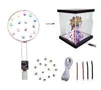 BTBEMO Wireless LED Lights 80mm Long Distance Wireless Coil Induction Light and 12PCS Colorful High Brightness Wireless Auto Induction Lights for Art, Craft Kits Add Life Fun