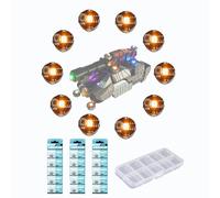 BTBEMO Wireless LED Lights for Action Figures & Model Kits - 10PCS Colorful High Brightness Wireless Display Lighting for Gundam, Anime Figurines, Art & Craft Kits (Golden Yellow)