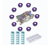 BTBEMO Wireless LED Lights for Action Figures & Model Kits - 10PCS Colorful High Brightness Wireless Display Lighting for Gundam, Anime Figurines, Art & Craft Kits (Purple)