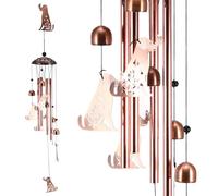 BTBHIHO Dogs Wind Chimes, Copper Rust-Proof Wind Chime, Metal Aluminum Tube Outdoor Wind Chimes for Garden, Gift for Girls Women Grandma Friends Courtyard Garden Decoration Trees