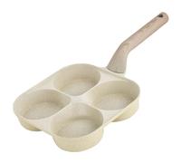 BTBHIHO Egg Omelette Pan Non Stick, 4 Hole Egg Frying Pan, Compatible with Induction and Hobs, Breakfast Eggs Poacher Pans for Cooking Healthy Fried Eggs Burger Omelette