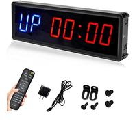 BTBSIGN LED Interval Timer Count Down/Up Clock Stopwatch with Remote for Home Gym Fitness Blue
