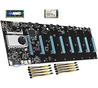BTC-37 Mining Machine Motherboard with 8GB DDR3 1600Mhz RAM 128GB SSD 8*Power Cables,8 Gpu Crypto Etherum Mining Support, Compatible with Bitcoin (S37)