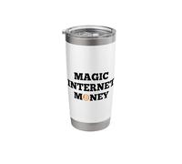 BTC Bitcoin Magic Internet Money Crypto Cryptocurrency Stainless Steel Insulated Tumbler