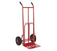 BTC990 Heavy Duty Folding Toe Sack Truck - 250Kg Capacity, Pneumatic Wheels | Large Fixed & Folding Toe Plate for Oversized Items | Hand Truck for Warehouse & Home Use