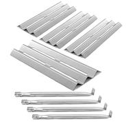 BTCDR Grill Replacement Parts for Napoleon LEX485/605/730 LE LD485 Series Grills S81001, 4 Pack Grill Burner and Heat Plates, Stainless Steel (Burner and Heat Plate-4)