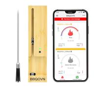 Btclink Bluetooth Wireless Meat Thermometer 3.9mm Ultra-Thin Probe NIST Accuracy Certification 800FT Range Monitor Temperature for BBQ,Grill,Kitchen,Sous Vide,Oven,Smoker