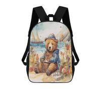 BTCOWZRV A Bear on The Beach Travel Backpack Laptop Backpack 17 Inch