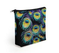 BTCOWZRV A Bunch of Peacock Feathers Makeup Bag Cosmetic Bags Toiletry Bag