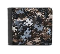 BTCOWZRV A Bunch of Puzzle Pieces Slim Wallets for Men Bifold Wallet
