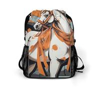 BTCOWZRV A Cartoon Horse Drawstring Backpack, Sports Gym Bag with Bottom Pocket And Mesh Pockets, String Bag for Men Women
