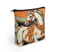 BTCOWZRV A Cartoon Horse Makeup Bag Cosmetic Bags Toiletry Bag