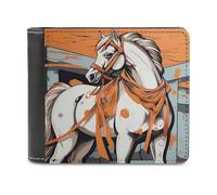 BTCOWZRV A Cartoon Horse Slim Wallets for Men Bifold Wallet