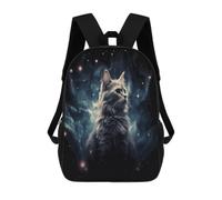 BTCOWZRV A Cat in A Nebula Travel Backpack Laptop Backpack 17 Inch