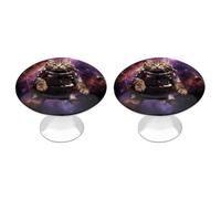 BTCOWZRV A Cat in Outer Space 2 Pack Cabinet Knobs Drawer Pulls