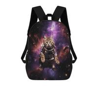 BTCOWZRV A Cat in Outer Space Travel Backpack Laptop Backpack 17 Inch