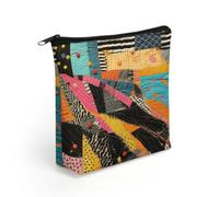 BTCOWZRV A Colorful Quilt Makeup Bag Cosmetic Bags Toiletry Bag