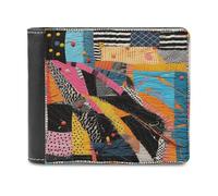 BTCOWZRV A Colorful Quilt Slim Wallets for Men Bifold Wallet