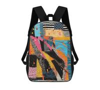 BTCOWZRV A Colorful Quilt Travel Backpack Laptop Backpack 17 Inch