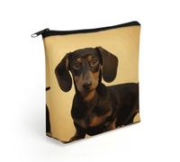 BTCOWZRV A Cute Dachshund Makeup Bag Cosmetic Bags Toiletry Bag