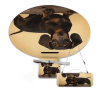 BTCOWZRV A Cute Dachshund Round Outdoor Picnic Blanket Picnic Mat