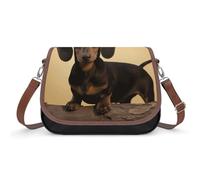 BTCOWZRV A Cute Dachshund Shoulder Bag for Women, Handbag with Adjustable Strap & Inner Pocket, Crossbody Bag for Daily Commute Travel