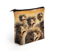 BTCOWZRV A Flock of Ostriches Makeup Bag Cosmetic Bags Toiletry Bag