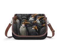 BTCOWZRV A Group of Penguins Shoulder Bag for Women, Handbag with Adjustable Strap & Inner Pocket, Crossbody Bag for Daily Commute Travel